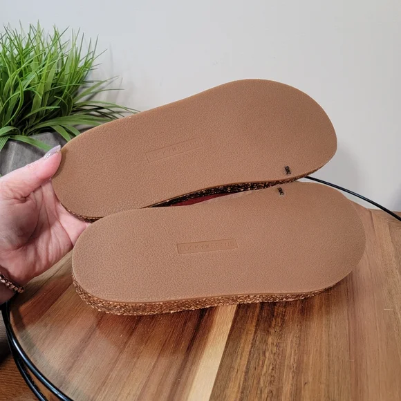 Lucky Brand | 12 Tamala Red Leather Clogs Mules Boho Comfy Casual - Picture 12 of 15